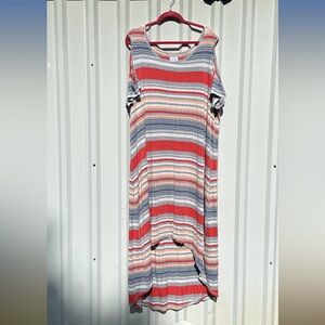 Dress Barn Cold Shoulder High Low Dress